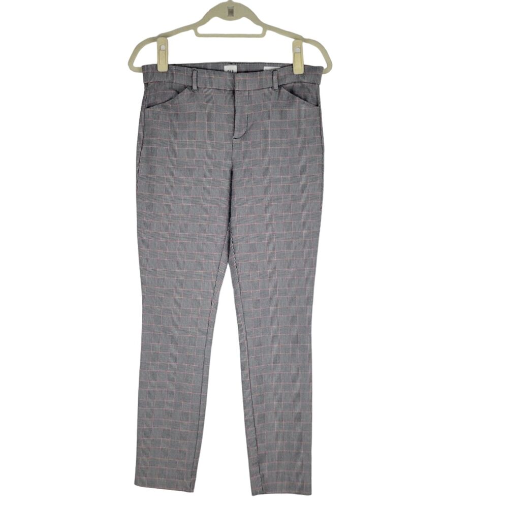 Gap Signature Skinny Ankle Mid-Rise Tweed Crop Trouser Pants Size 8 Women Gray